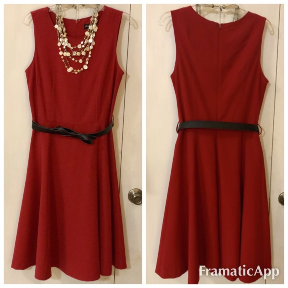 Sharangano- Red, Sleeveless Party Dress